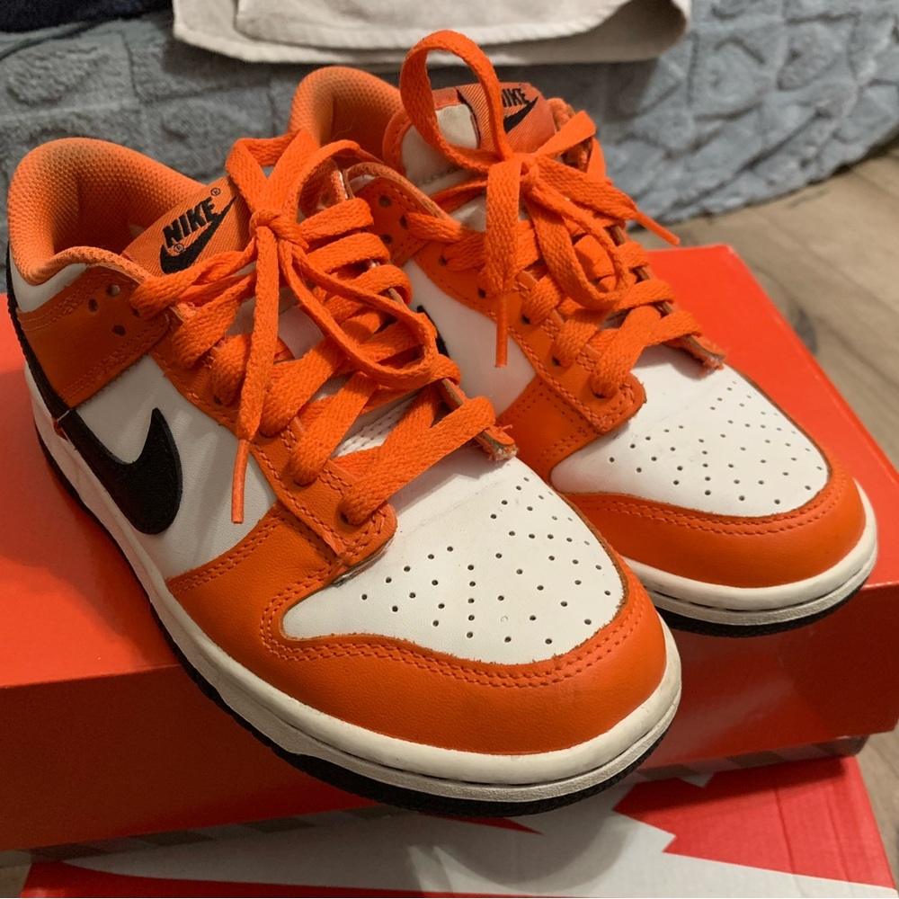 Nike Orange and White Sneakers